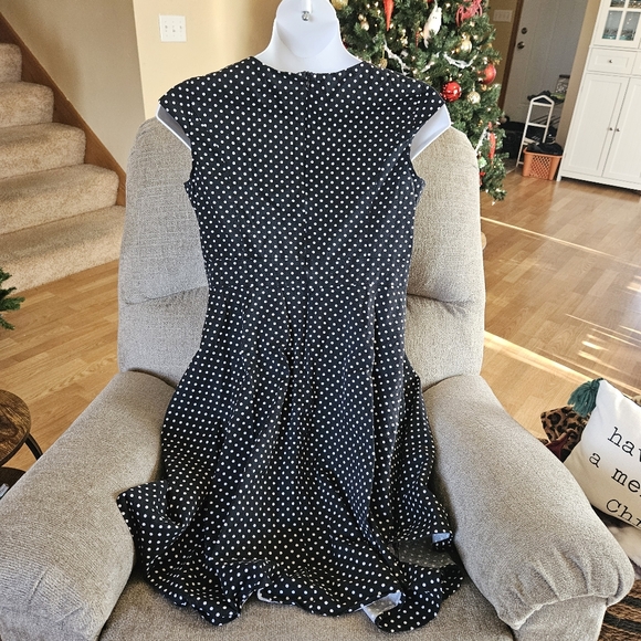 Homraine 2X Black Polka Dot Retro Pin-Up Rockabilly 50's Dress Stretch AL-2104 - Picture 8 of 12